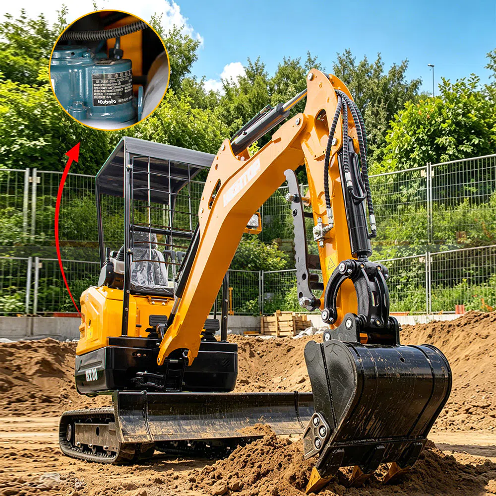 Mini Excavator 2 Ton With Variable Piston Pump-hightop group