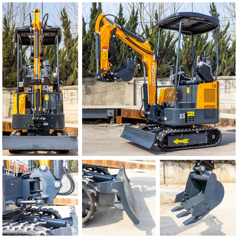 Mini Excavator 1.5 Ton With Offset Boom ht15-hightop