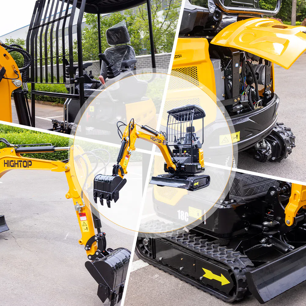 Mini Excavator 1.8 ton with twin-cylinder gasoline HT18C-hightop
