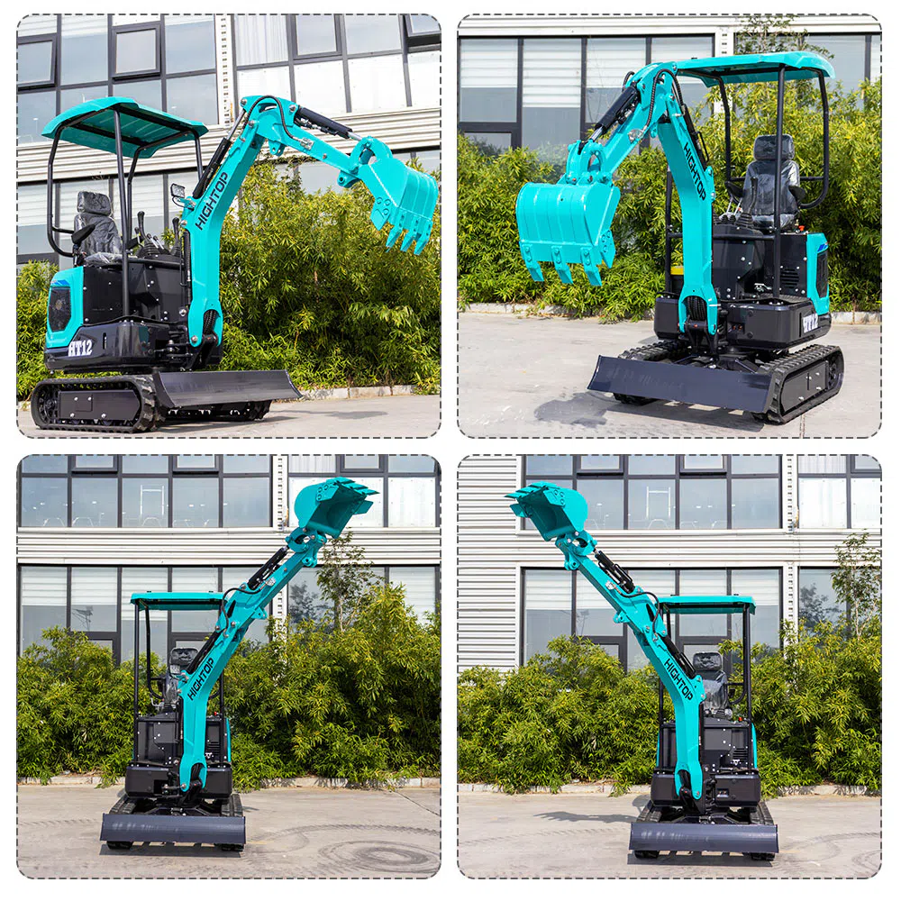 Mini Excavator 1.2 Ton With Zero Tail Swing ht12 -hightop