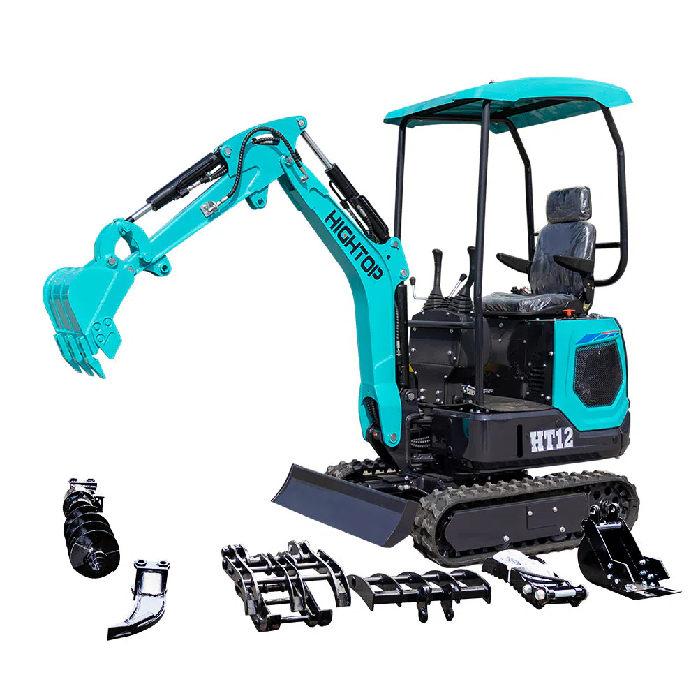 Mini Excavator 1.2 Ton With Zero Tail Swing ht12 -hightop