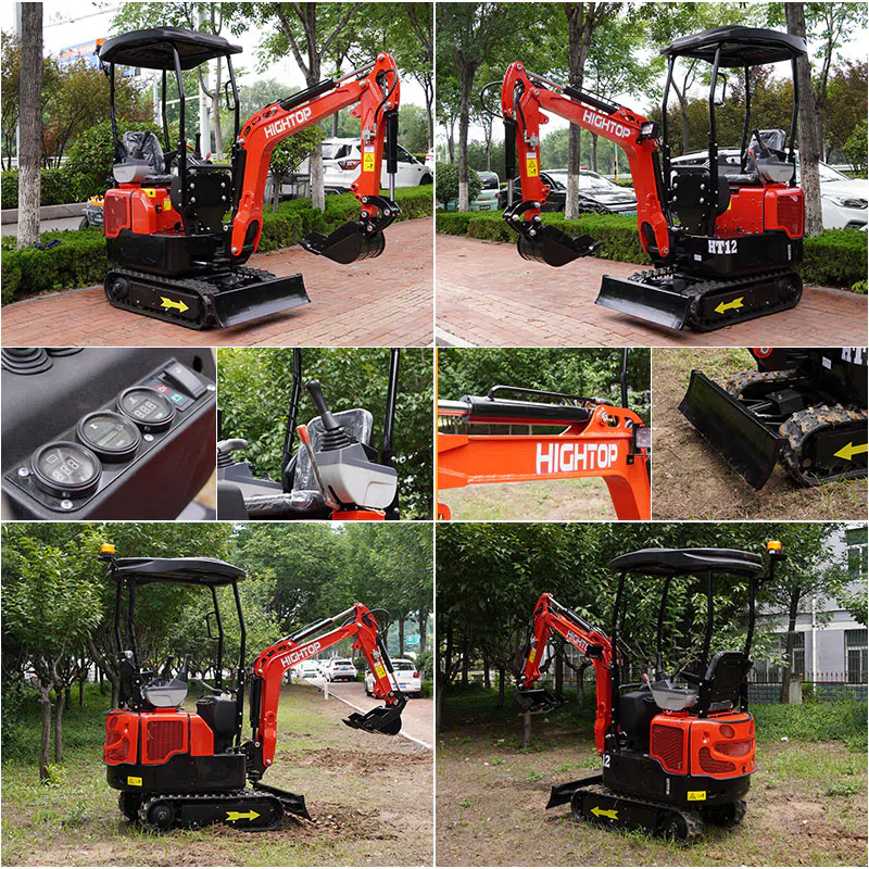 Mini Excavator 1.2 Ton With Kubota Z482 Engine  HT12G -hightop