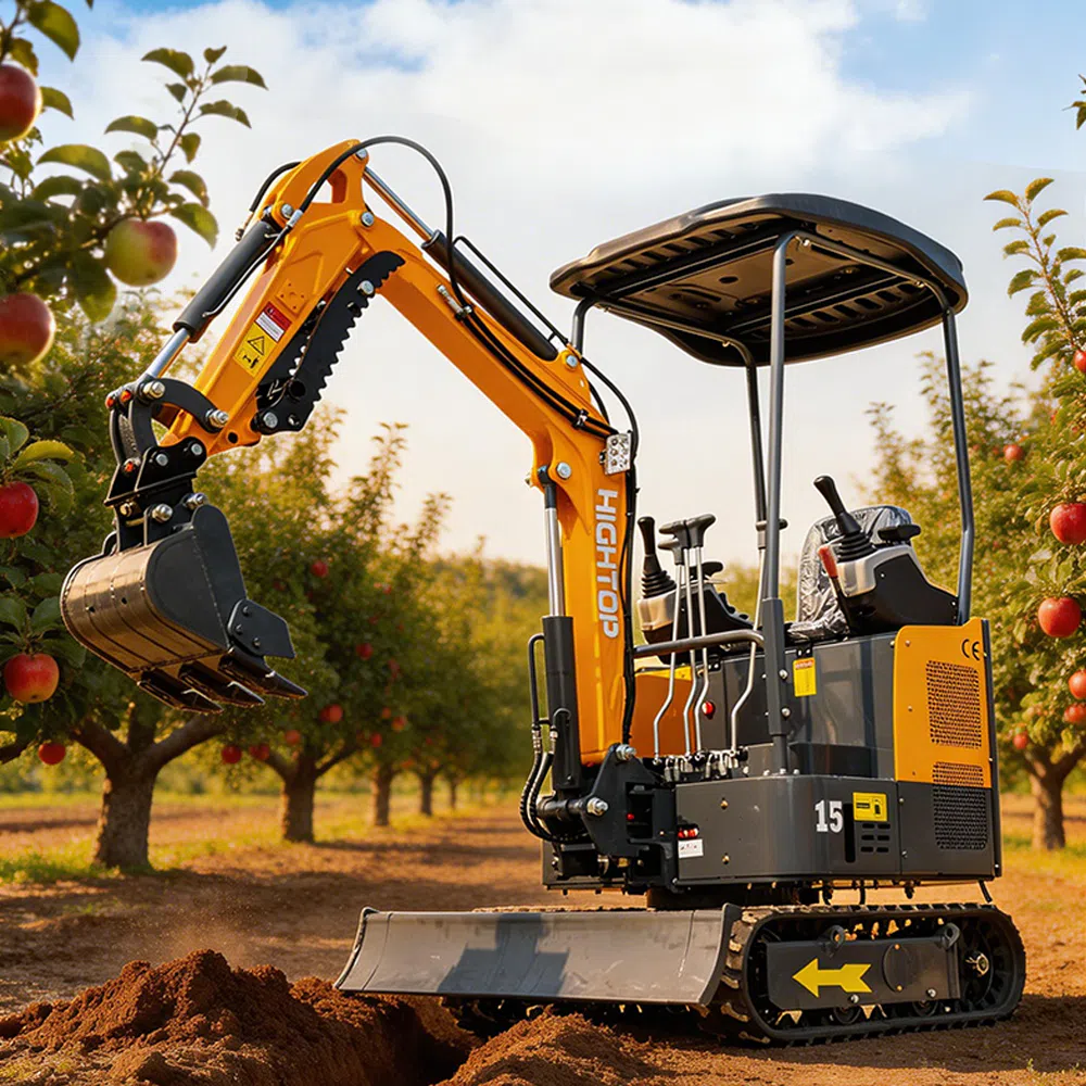 Mini Excavator 1.5 Ton With Offset Boom ht15-hightop