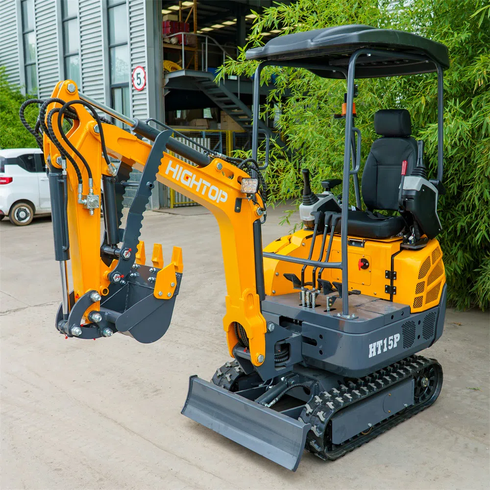 Mini Excavator 1.5 Ton With Cab and Retractable Track Options HT15Pro -hightop group