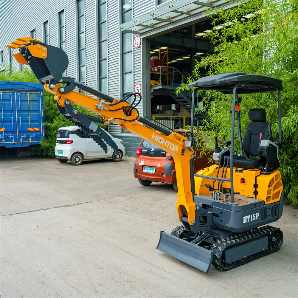 Mini Excavator 1.5 Ton With Cab and Retractable Track Options HT15Pro -hightop group