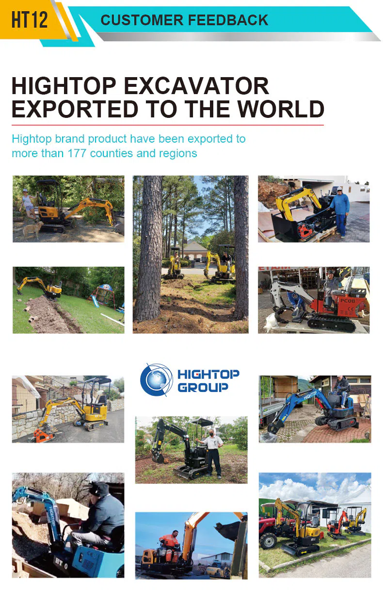 Hightop Mini Excavator 1.2 Ton With Zero Tail Swing HT12 Images.webp