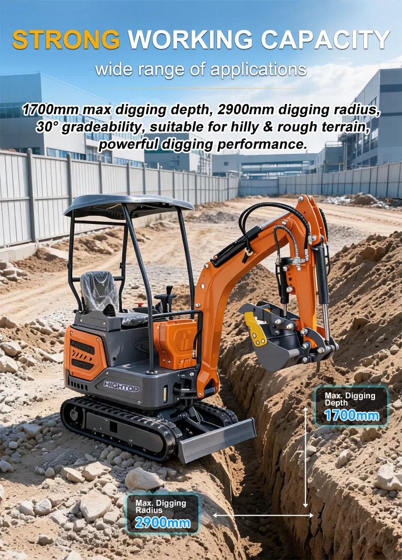 1.5 Ton Hightop HTY15 Mini Excavator With 360° Rotation Images.webp