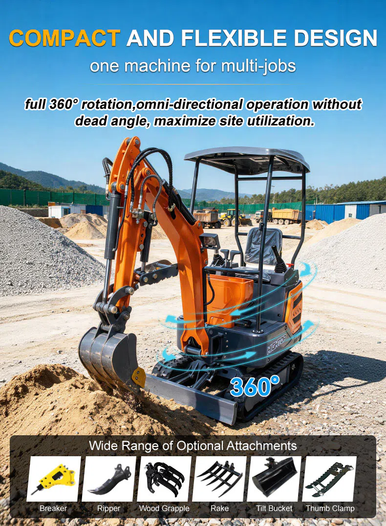 1.5 Ton Hightop HTY15 Mini Excavator With 360° Rotation Images.webp