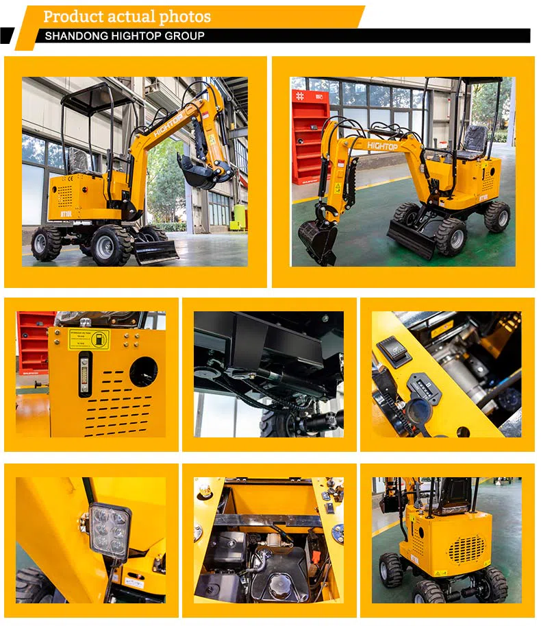 Hightop HT10W Mini Excavator 1 Ton With Optional Engines Picture.webp