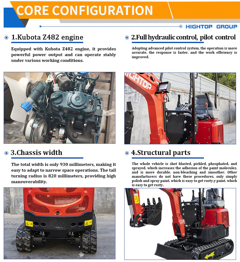 Mini Excavator HT12G 1.2 Ton With Kubota Z482 Engine Images.webp