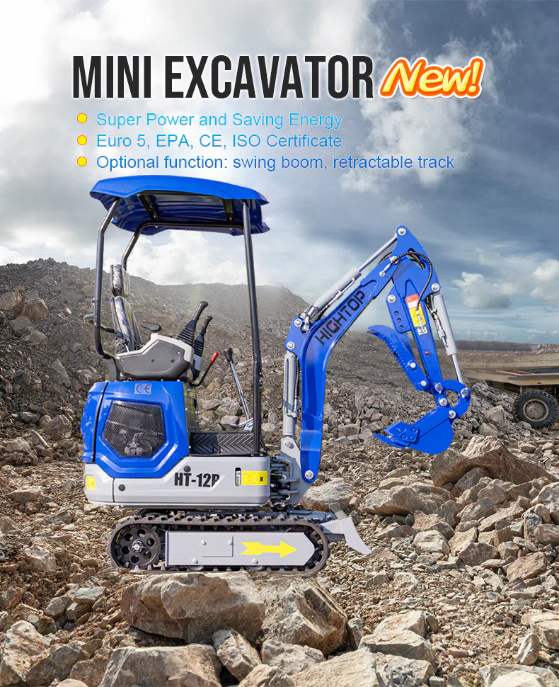Mini Digger HT12P 1.2 Ton With 1700mm Digging Depth Images-hightop.webp