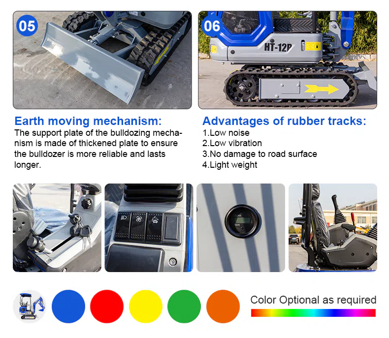 Mini Digger HT12P 1.2 Ton With 1700mm Digging Depth Images-hightop.webp