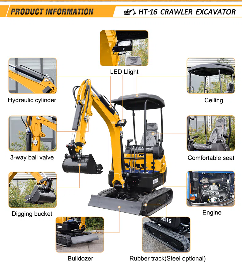 Mini Excavator HT16 1.6 Ton With Deep Digging Picture -hightop.webp