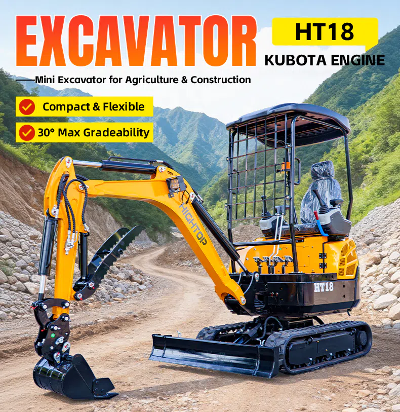 HT18 Mini Excavator 1.8 Ton Customizable Configuration Images-hightop.webp