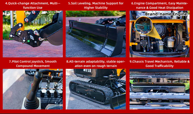 HT18 Mini Excavator 1.8 Ton Customizable Configuration Images-hightop.webp