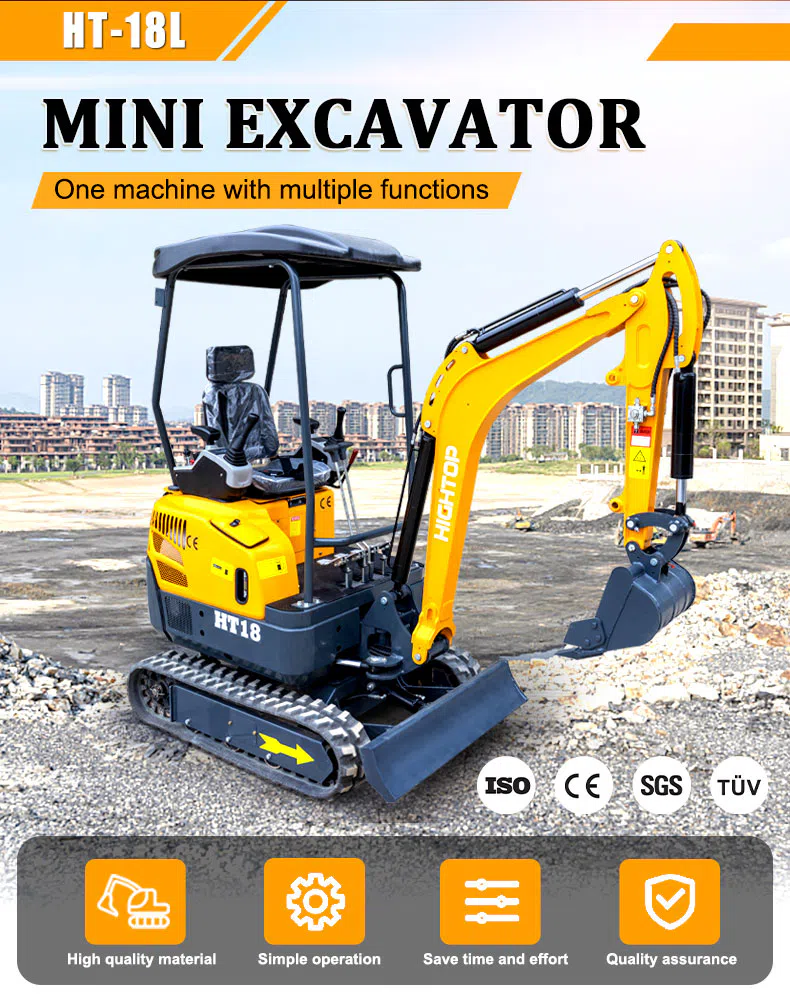 HT18L Mini Hightop Excavator 1.8 Ton Compact Design Pictures.webp