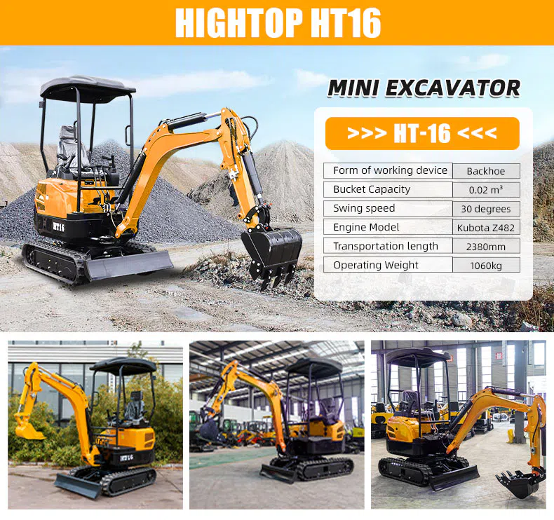 HT18L Mini Hightop Excavator 1.8 Ton Compact Design Pictures.webp