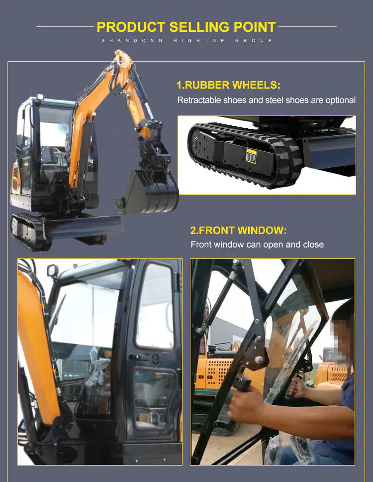 Mini Excavator 2 Ton With Hidden Oil Hose & Inverted Boom Cylinder HT20 Images.webp