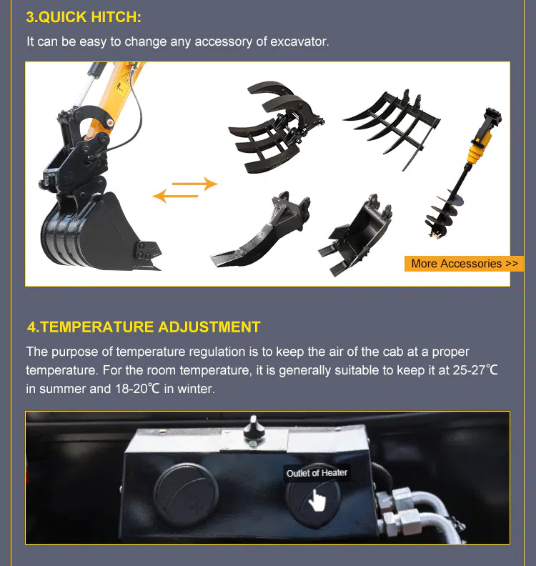 Mini Excavator 2 Ton With Hidden Oil Hose & Inverted Boom Cylinder HT20 Images.webp