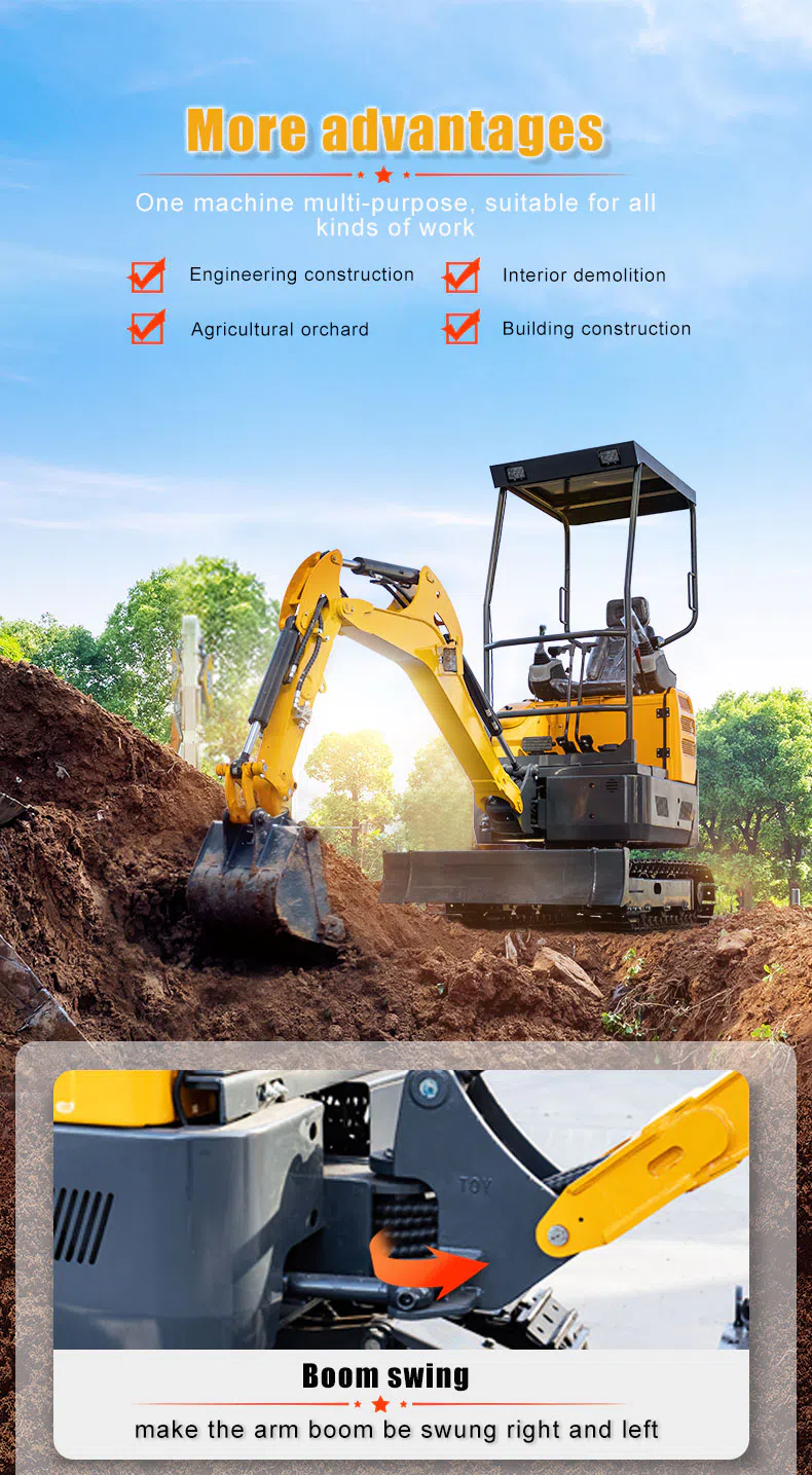 Mini Excavator 2.2 Ton With Four-Post Shed & Telescoping Chassis HT22 Product Images -hightop group.webp