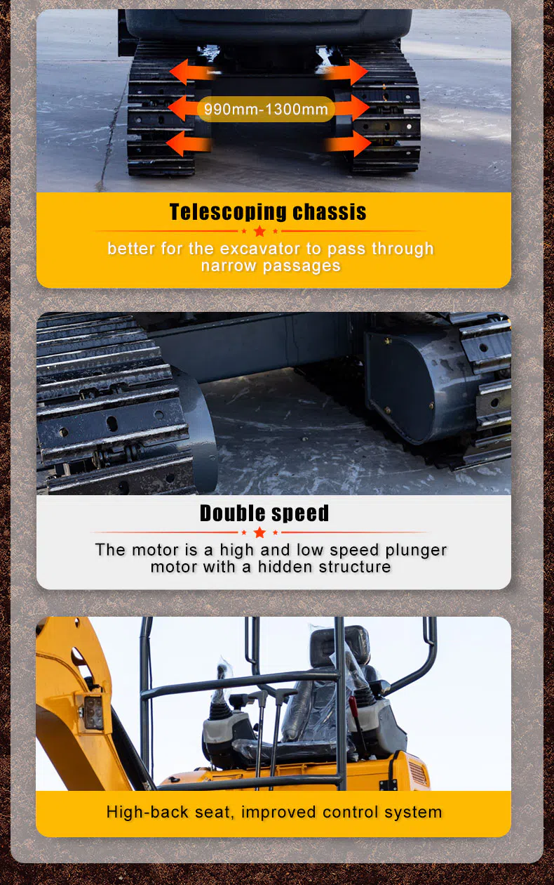 Mini Excavator 2.2 Ton With Four-Post Shed & Telescoping Chassis HT22 Product Images -hightop group.webp