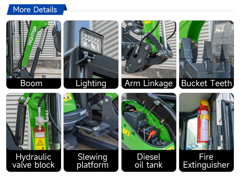 2.5 Ton Mini Excavator With Quanchai Engine HT25J-hightop group.webp