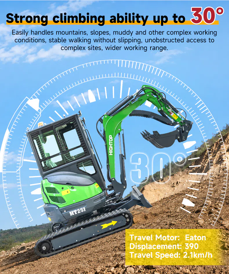 2.5 Ton Mini Excavator With Quanchai Engine HT25J-hightop group.webp