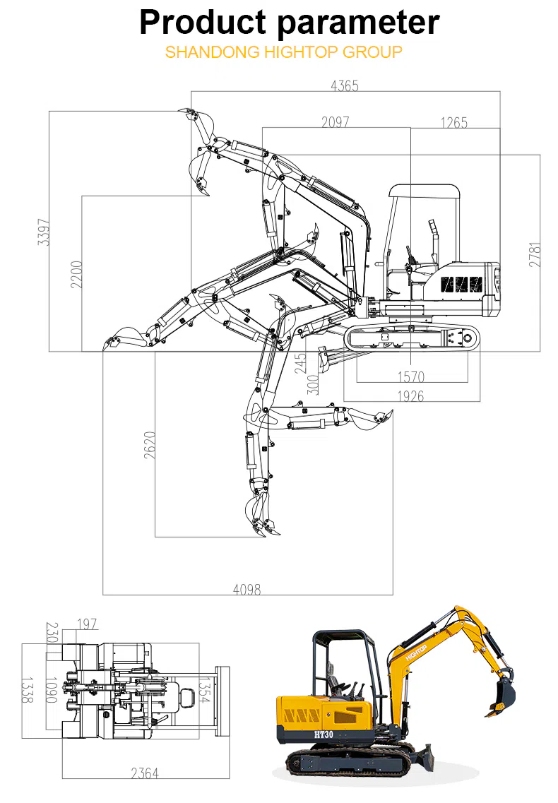 3 Ton Mini Excavator HT30-hightop.webp