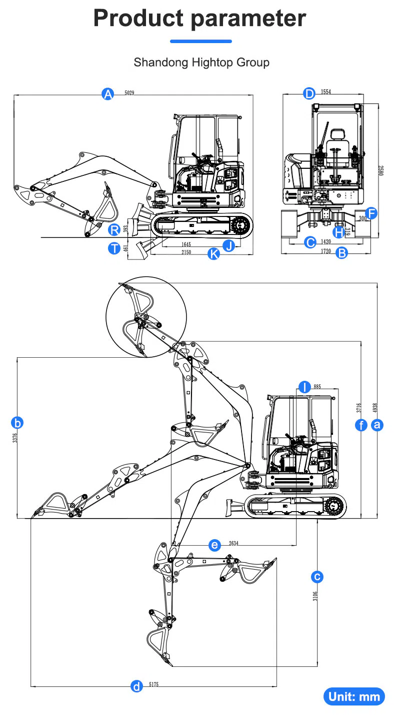 Compact Crawler Excavator HT40 -hightop.webp
