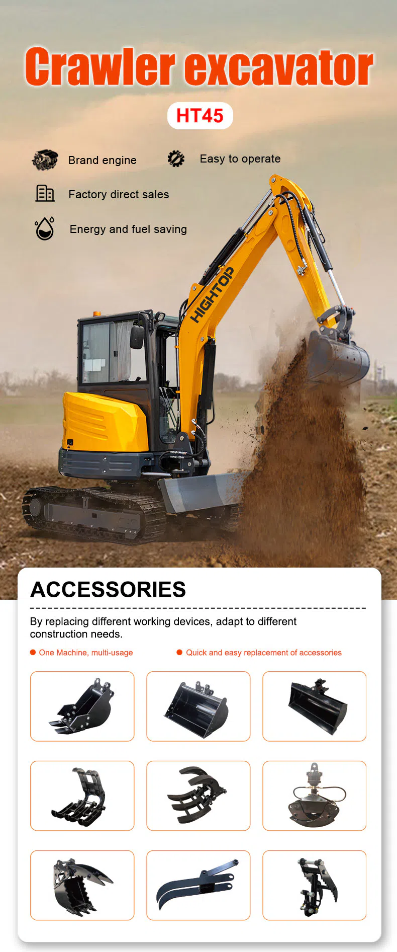 Mini Excavator 4.5 Ton HT45-hightop group.webp