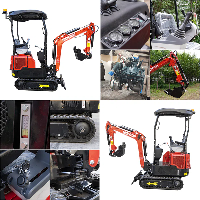 Mini Excavator 1.2 Ton With Kubota Z482 Engine  HT12G -hightop