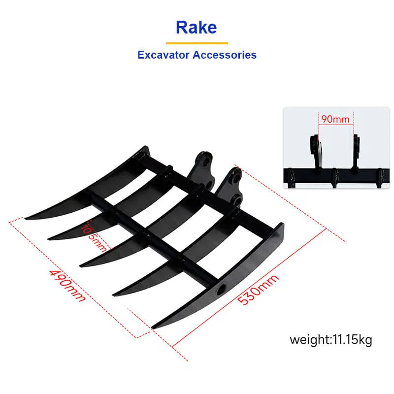Excavator Rake Attachment
