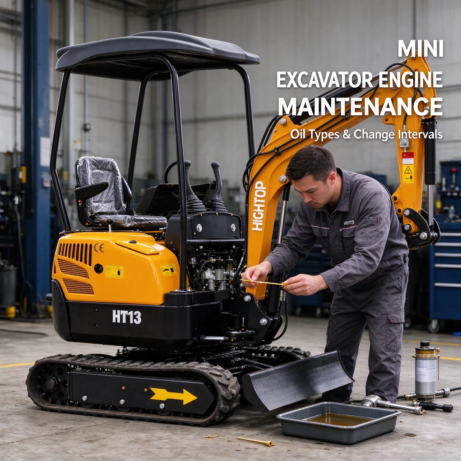 Guide d’entretien du moteur de mini-pelle : types d’huile et intervalles de vidange selon le modèle de moteur