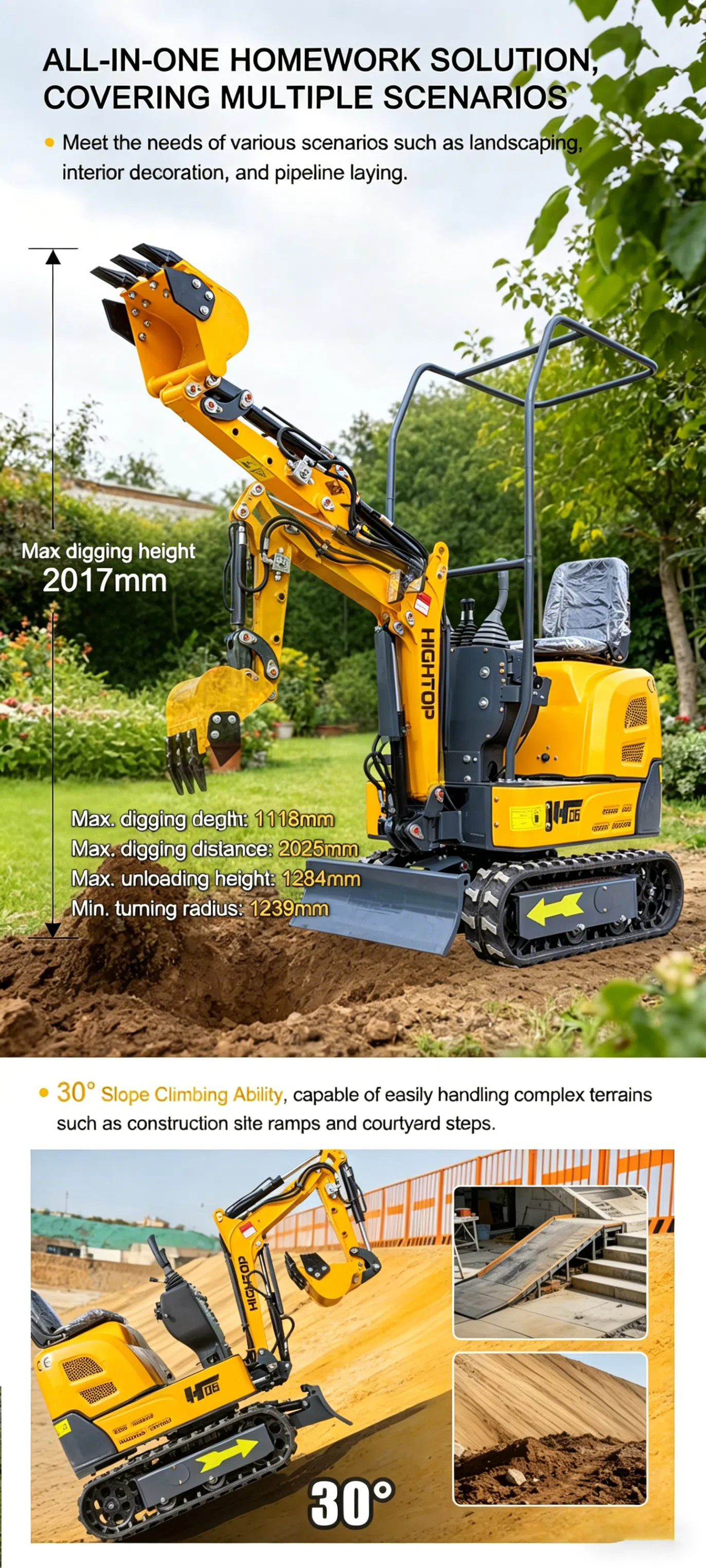 HT06 Mini Excavator Details